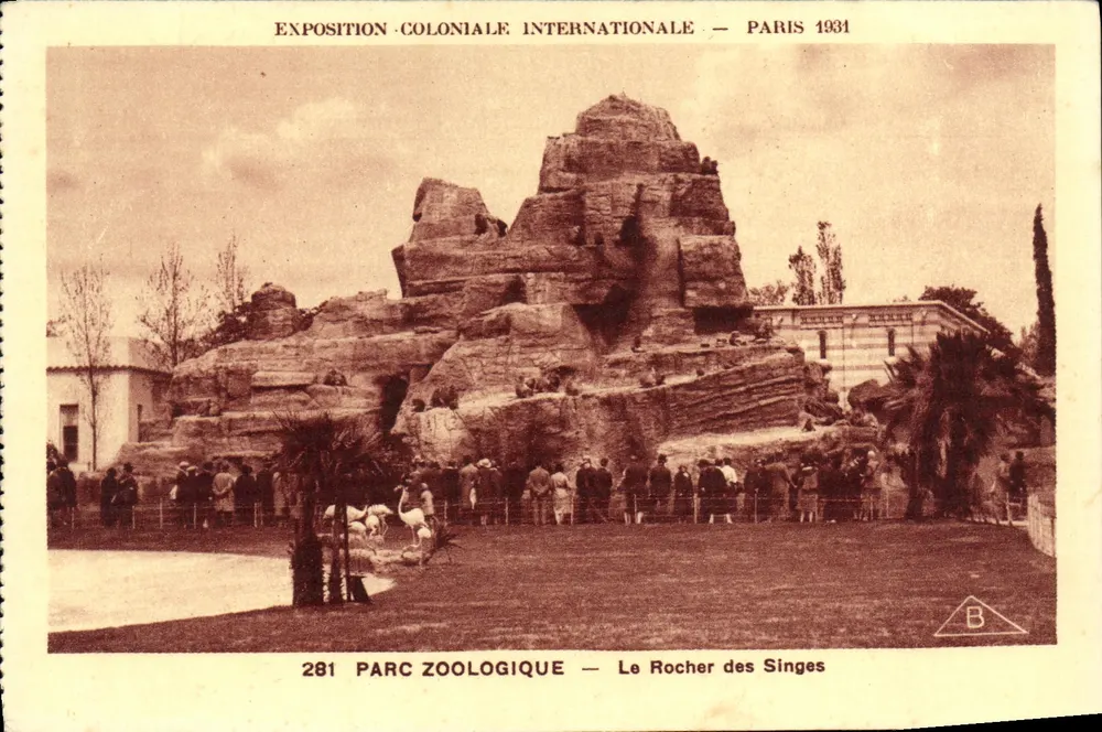 Zoologischer Park — Der Felsen der Affen — Internationale Kolonialausstellung — Paris 1931 - Vorderseite