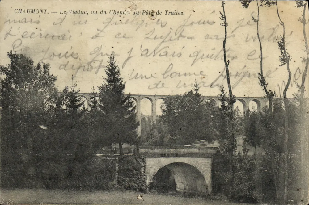 Chaumont — Le Viaduc vu du Chemin de Pâte de Truiles — IMPRIME PAR AMP. PHOT. NEUERDEN ET CIE. - Vorderseite