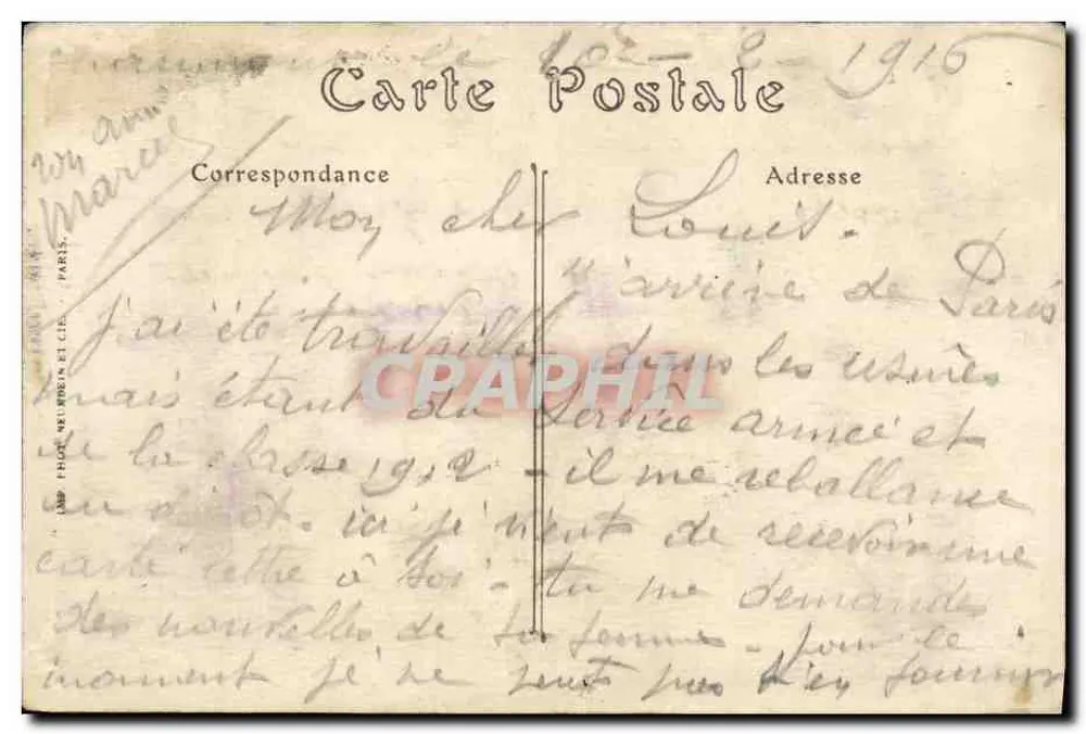 Chaumont — Le Viaduc vu du Chemin de Pâte de Truiles — IMPRIME PAR AMP. PHOT. NEUERDEN ET CIE. - Rückseite