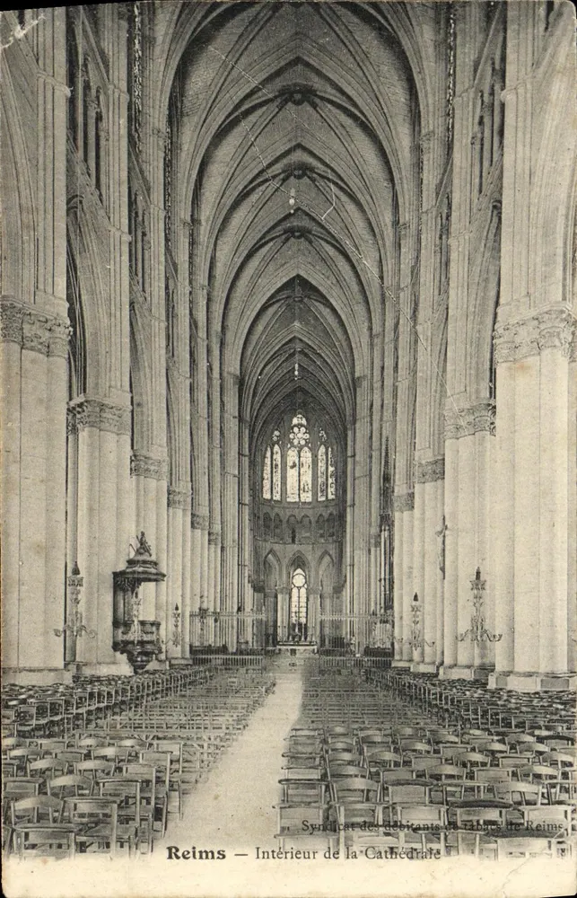 Reims — Intérieur de la Cathédrale — Syndicat des Habitants de Reims - Voorkant