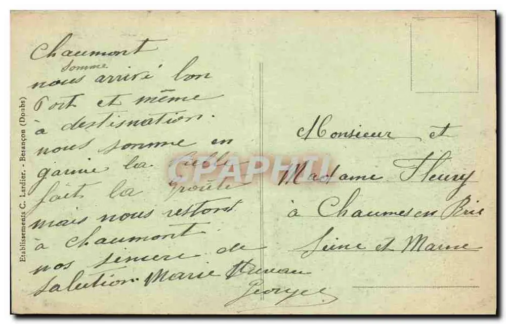 Chaumont (Hte-Marne) — Les Casernes — Aufnahme vom Champ de Courses — Verleger C.L.B. n° 4015 - Rückseite