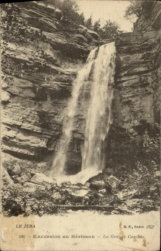 O Jura — Excursão ao Hérisson — A Grande Cascata — B. F., Paris 196 - Frente