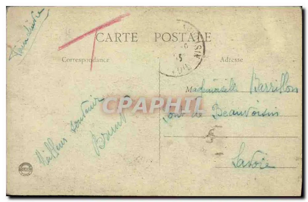 O Jura — Excursão ao Hérisson — A Grande Cascata — B. F., Paris 196 - Verso