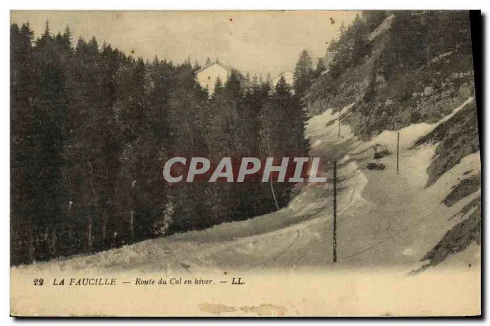 La Faucille — Route du Col im Winter — LL. n°22 - Vorderseite