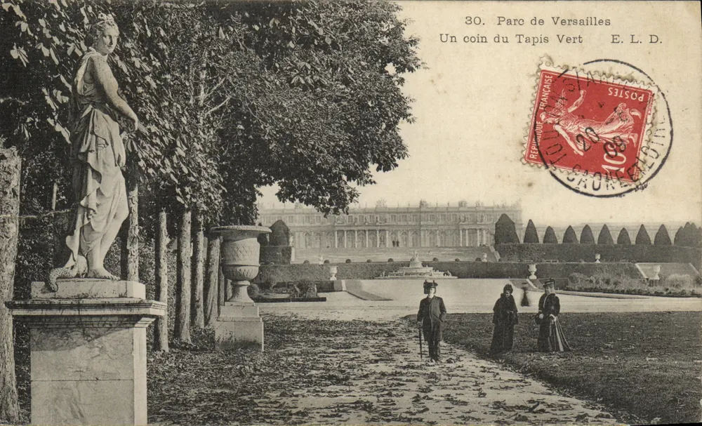 Parc de Versailles — Un coin du Tapis Vert — E. L. D. - Frente