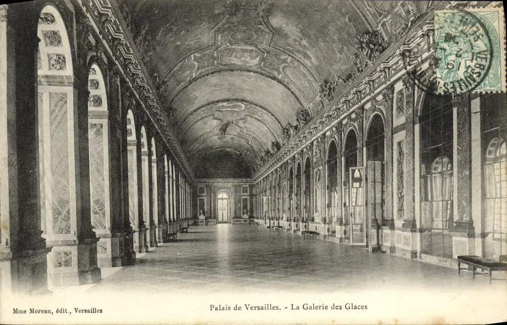 Schloss Versailles - Die Galerie der Spiegel — Mme Moreau, Verlag Versailles - Vorderseite