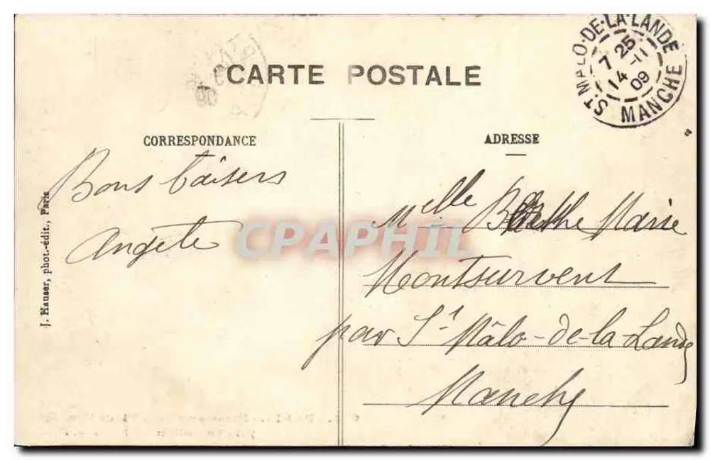 Paris - Panorama der Place Vendôme - aus einem Ballon aufgenommen - J. H. Déposé - Rückseite