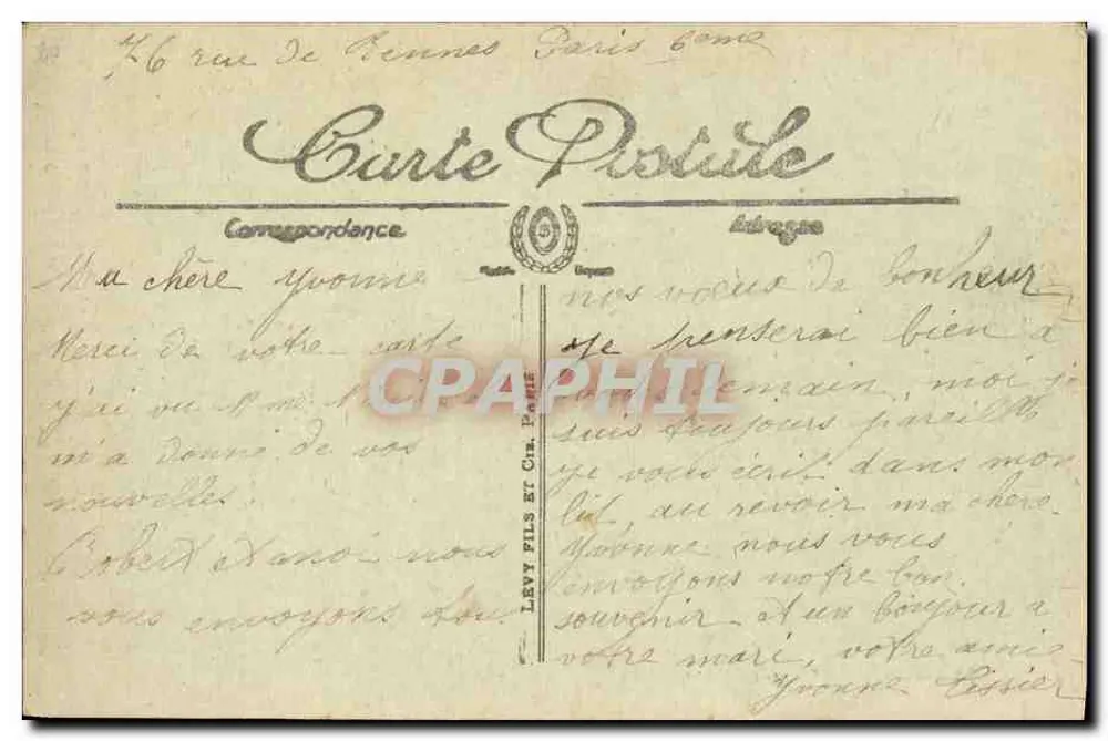 Paris — Place de l'Opéra — LL. n°74 - Verso