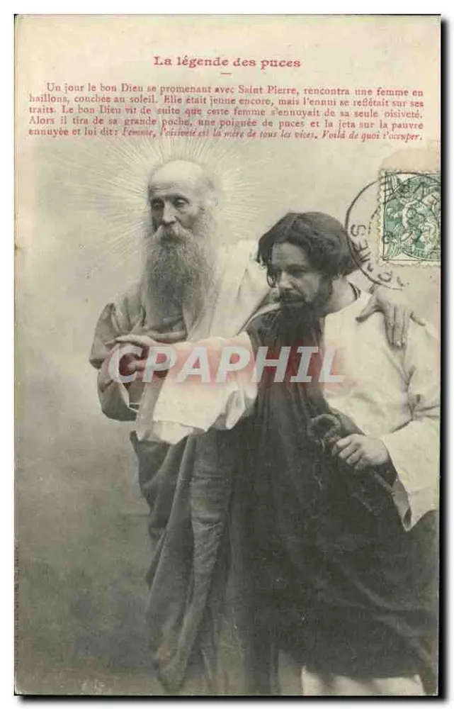 A lenda das pulgas — São Pedro e o bom Deus — editor não visível - Frente