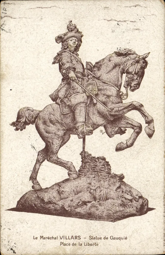 Marschall VILLARS – Statue von Gauquié – Place de la Liberté - Vorderseite