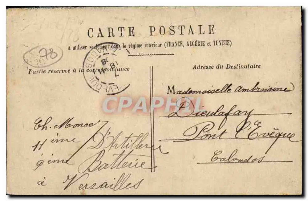 Versailles — Hameau de Trianon — Maison du Seigneur — éditeur Blain, Versailles - Rückseite
