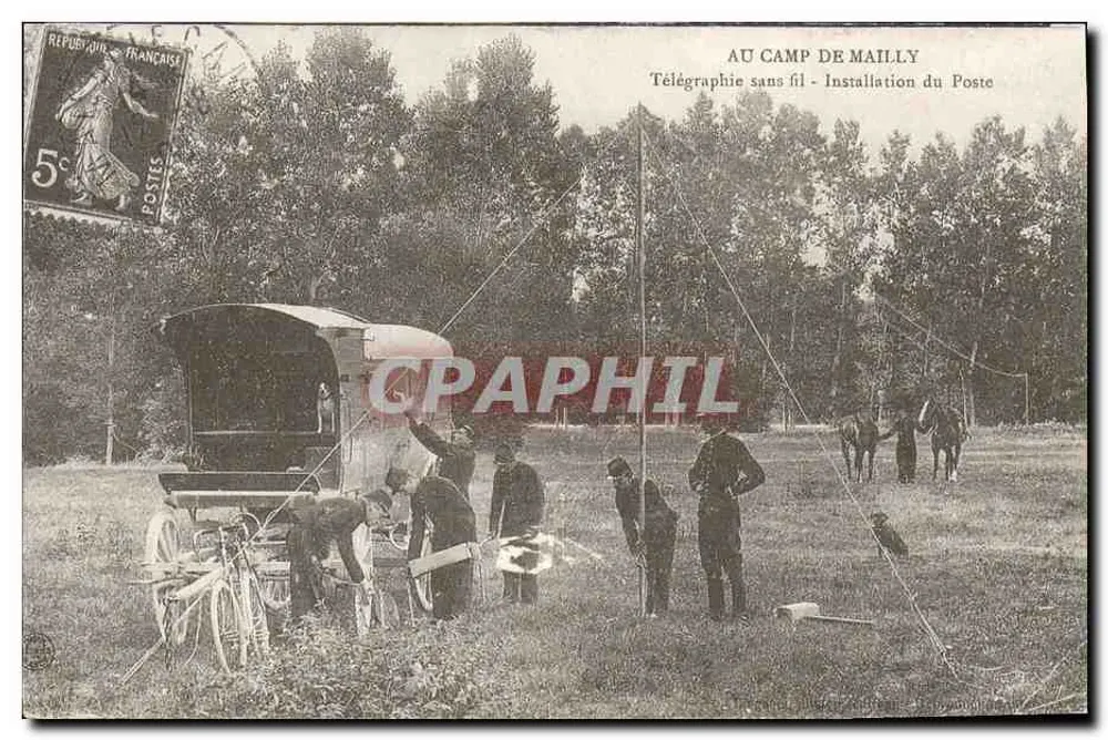 Camp de Mailly — Installation der Funktelegrafenstation — Verlag Cartes d'Autrefois - Vorderseite