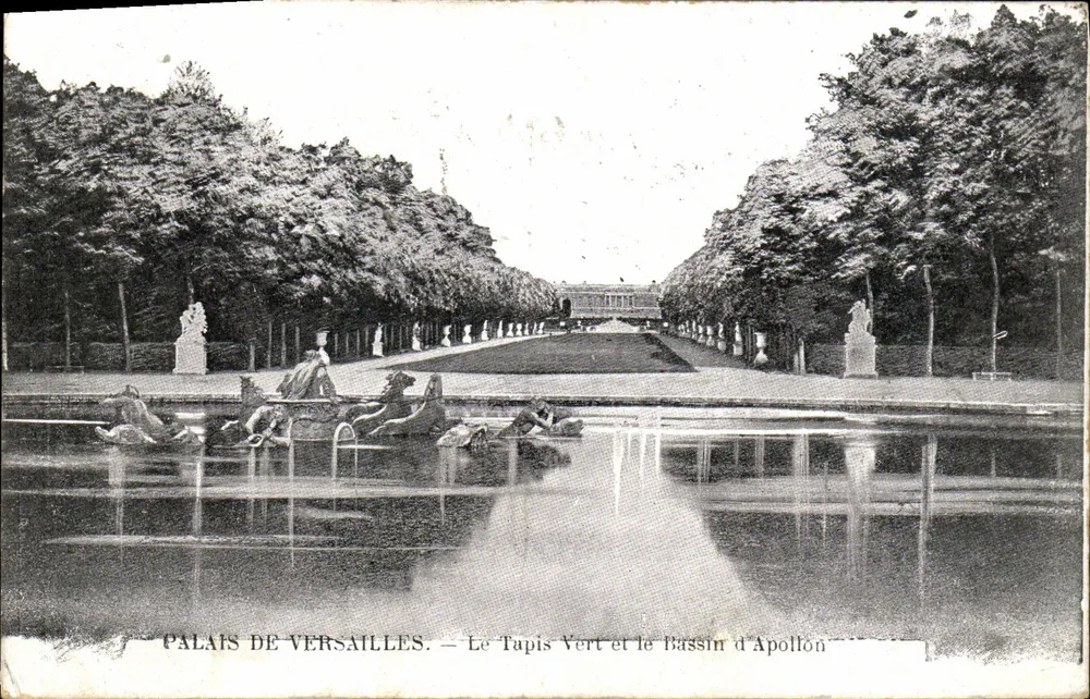 Schloss Versailles — Der Grün Teppich und der Apollo-Becken - Vorderseite