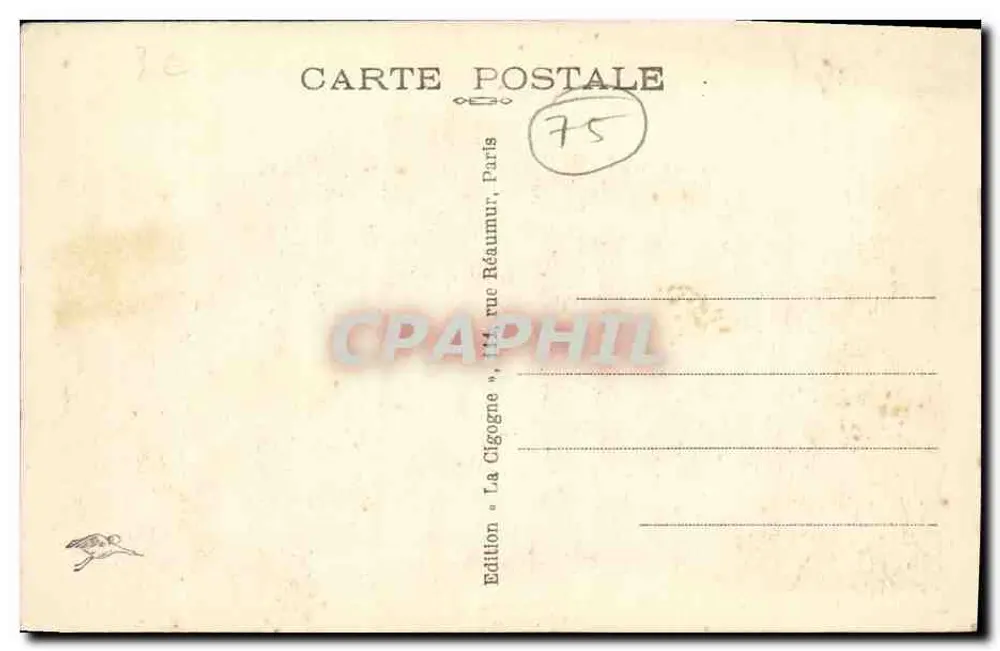 Paris — Casa da Mutualidade — Edição La Cigogne - Verso