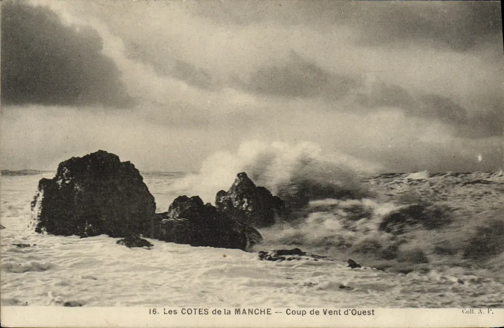As COTES da MANCHE — Coup de Vent d'Ouest — Coll. A.P. - Frente
