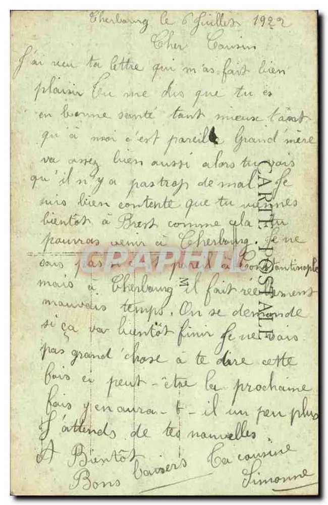 Normandie pittoresque — Allons craque bien fort, pour être un grand garçon! — Le Goubey, Verlag, Serie 4010 - Rückseite