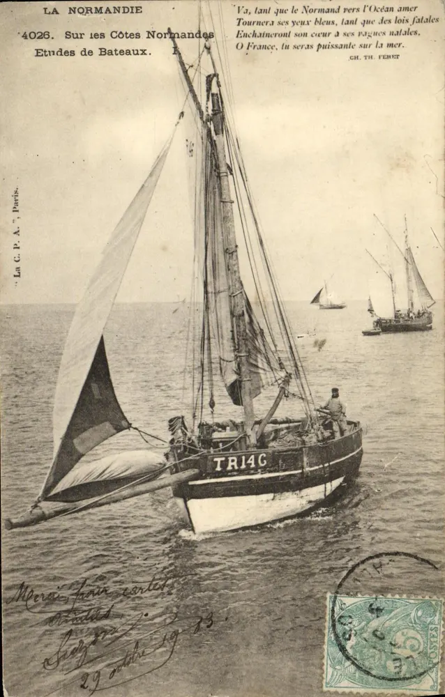 Bateau à voile — 'TRIAC' — La C.P.A. Paris, n°4026 - Frente