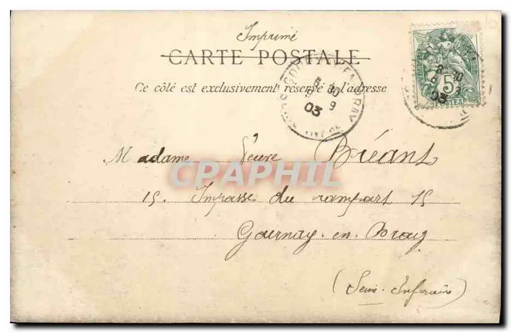 Die Normandie — An den Normandie-Stränden — La Vague — Verlag La Normandie, Nr. 4005 - Rückseite