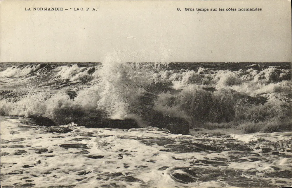 Costas normandas — Grandes tempestades nas costas normandas — La C.P.A. n°8 - Frente