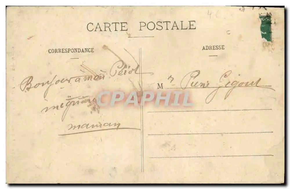 Mulher em traje normando — Lembrança da Normandia — P. Bunel, fot.-edit., Vimoutiers (Orne) - Verso