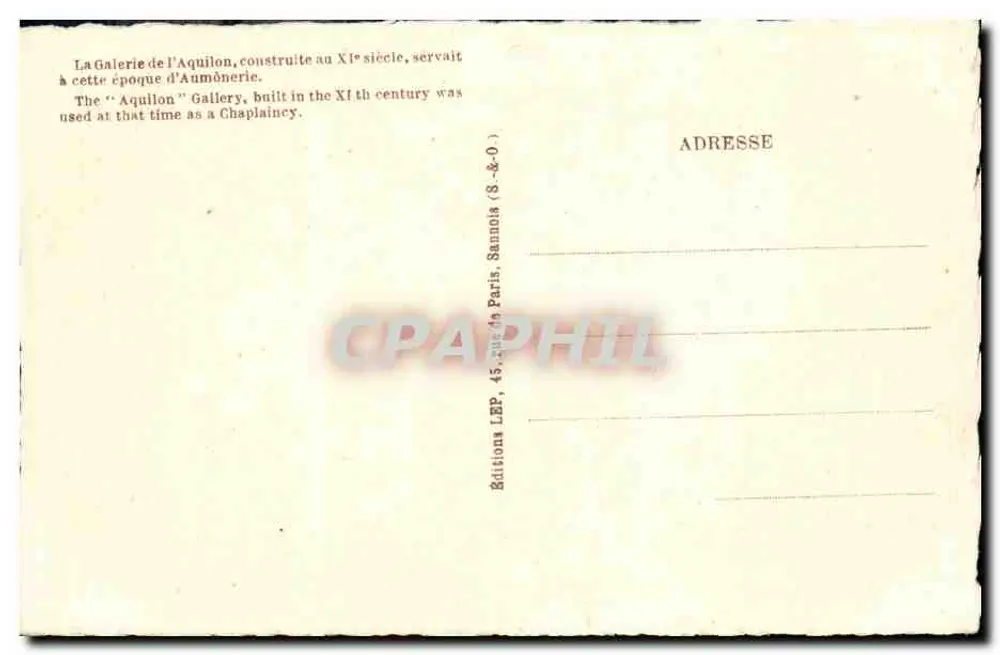 Mont Saint-Michel — Galerie de l'Aquilon — C.I. Verascope Richard - Rückseite