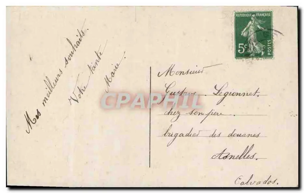 Menina com pomba — Montianville — editor G. Vire - Verso
