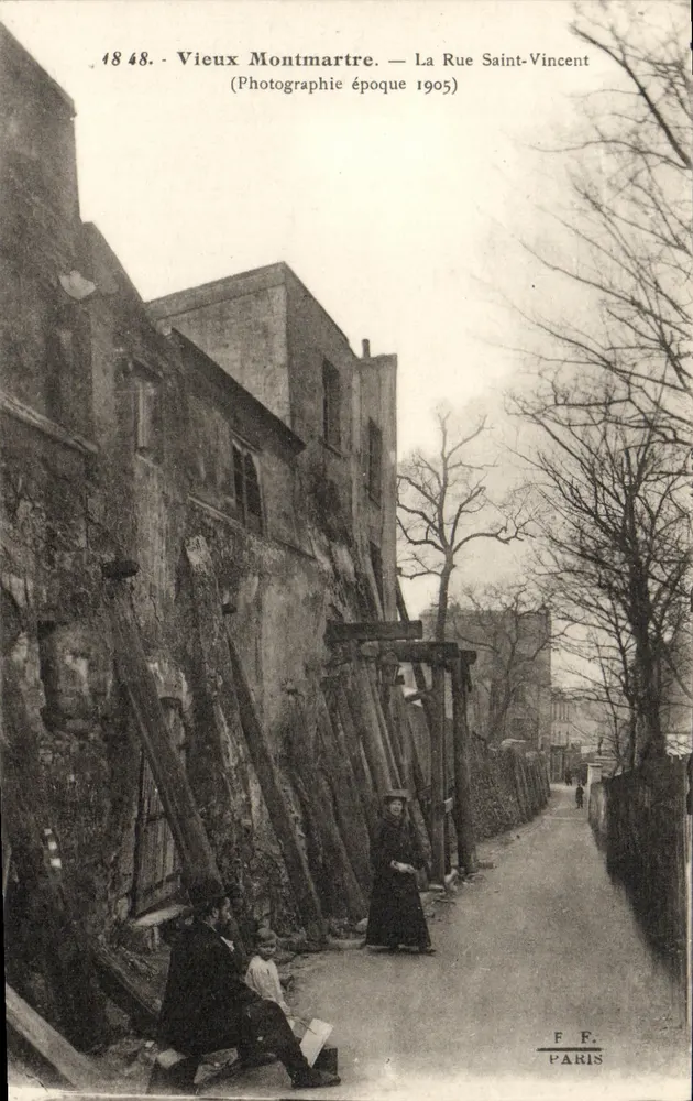 Altes Montmartre — Rue Saint-Vincent — F. F. PARIS - Vorderseite