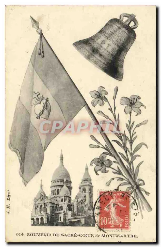 Sacré-Cœur de Montmartre — religiöses Andenken — J.H. Déport, n°014 - Vorderseite