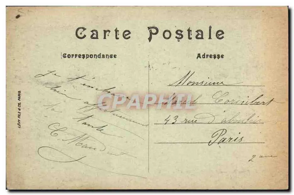 Refeição Normanda na Cour de uma firma — L1 — Lévy Frères & Cie, Paris - Verso
