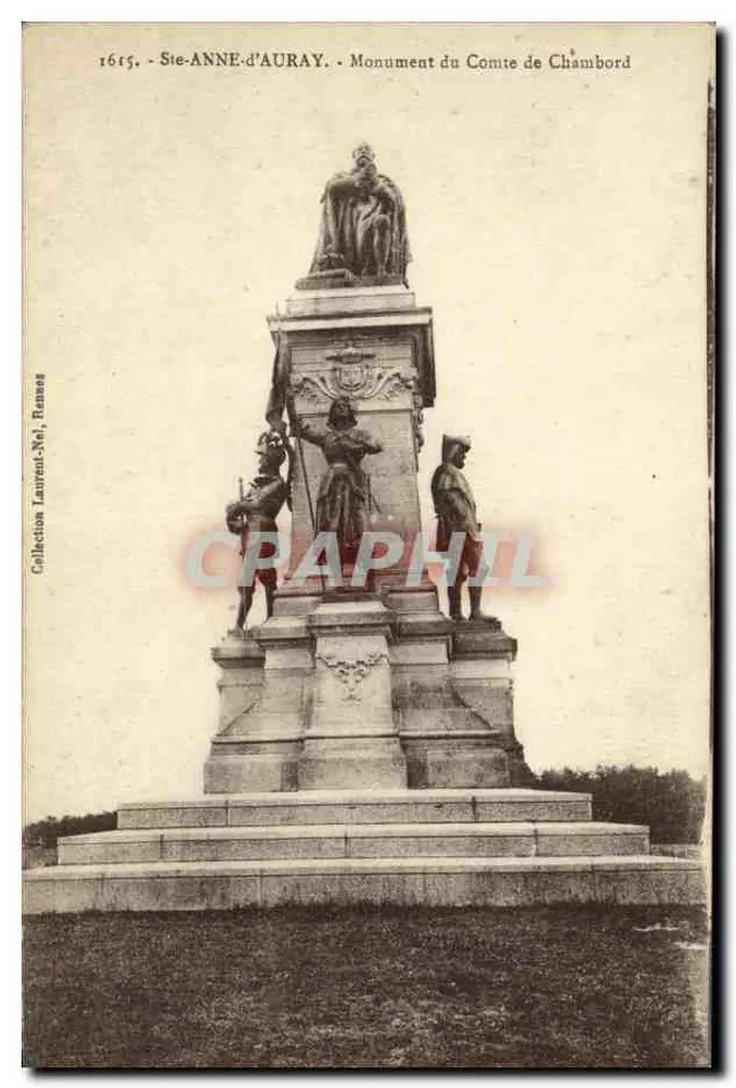 Ste-ANNE-d'AURAY — Monumento do Conde de Chambord — Coleção Laurent-Nel, Rennes - Frente