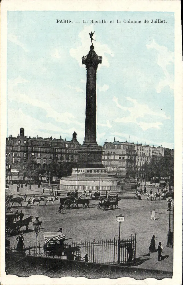 Paris — La Bastille und die Säule von Juli — J.C. Paris - Vorderseite