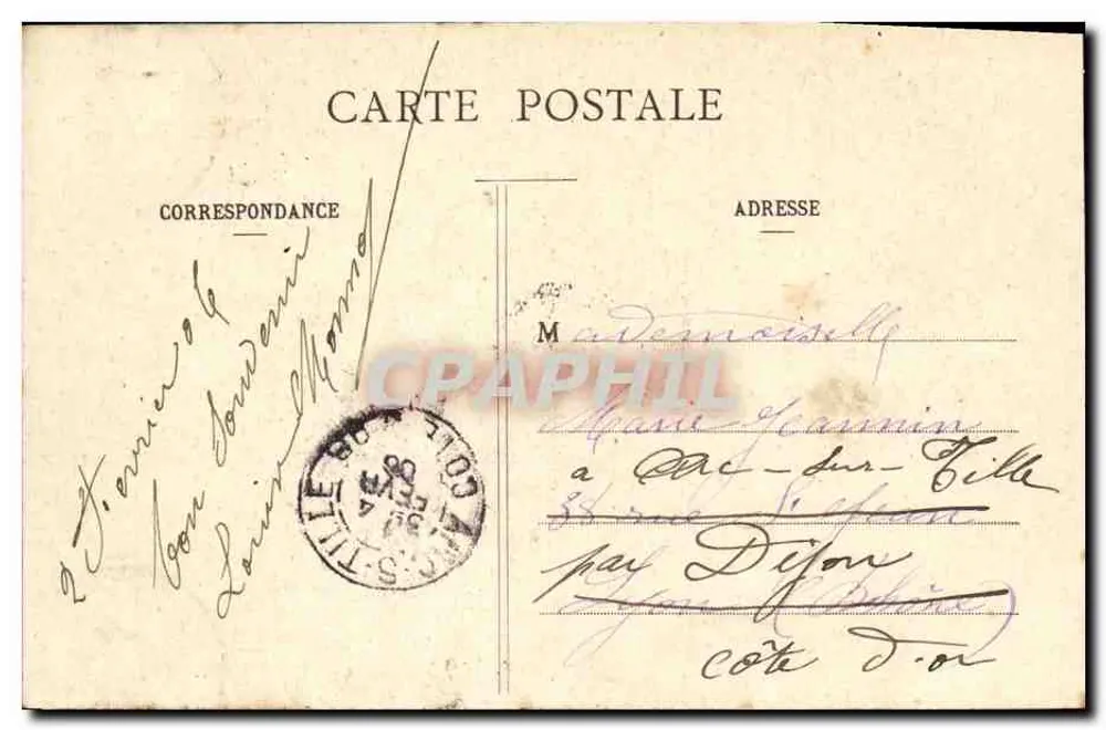 Paris - Parque Monceau - A Colunata — editor anônimo, n° 136 - Verso