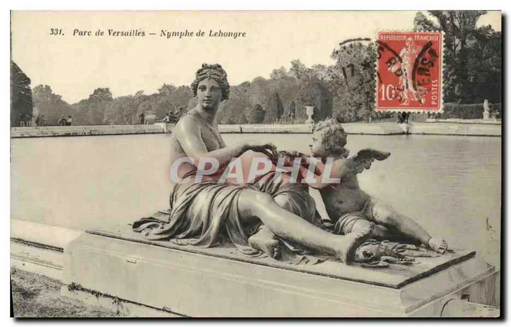 Parque de Versalles — Ninféa de Lehongre — Editor Héllétype A. Bourdier - Anverso