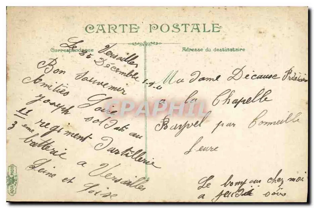 Gärten von Versailles — Bassin de Latone — L.V. & C° Nr. 2887 - Rückseite