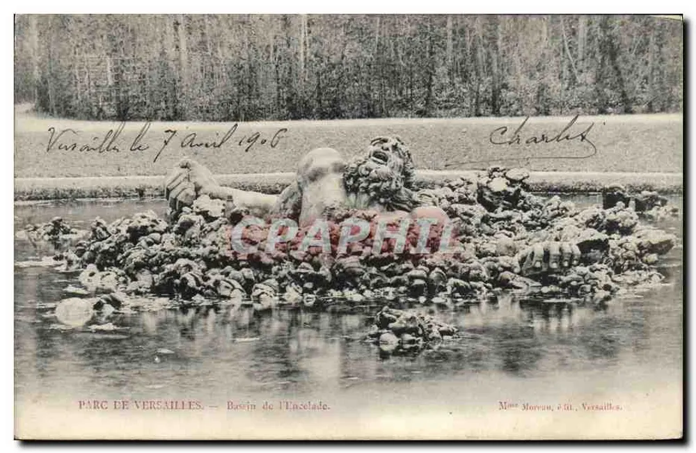 Parc de Versailles — Bassin de l'Encelade — Mme Moreau, Verleger, Versailles - Vorderseite