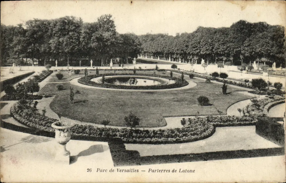 Parque de Versalhes — Parterres de Latone — Editora EMA Versalhes, n°26 - Frente