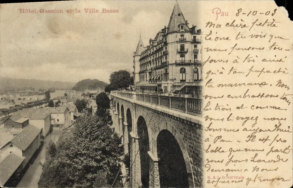 Hôtel Gassion und Unterstadt — Pau — R.&J. D. 10710 sin - Vorderseite