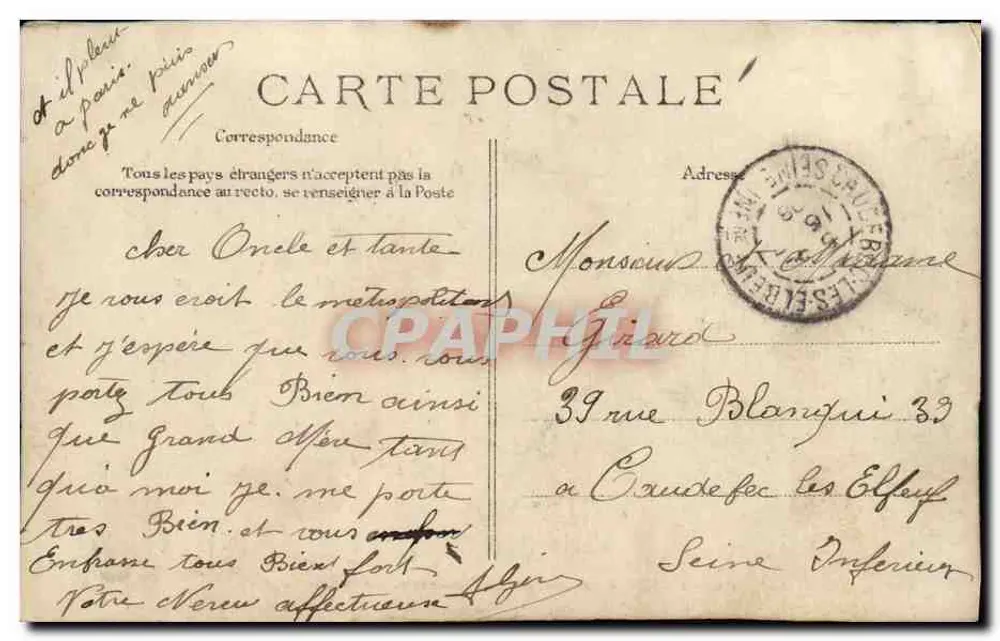 Paris — Der Metro am Boulevard de la Chapelle — Verleger LD, Nr. 407 - Rückseite
