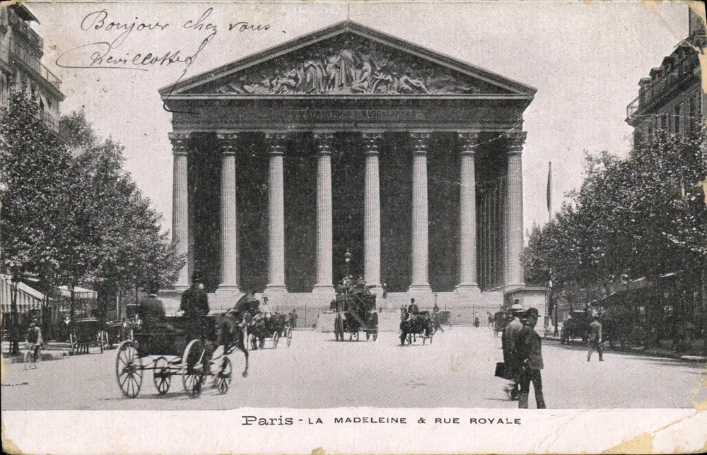 Paris - La Madeleine & Rue Royale — éditeur 'Boujour chez vous' et n° de série non visible - Voorkant