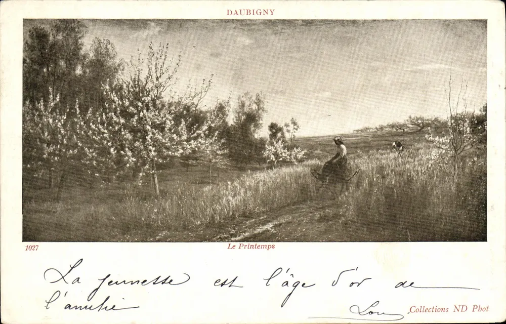 A jovem no outono — Daubigny — Coleções ND Fotografia - Frente