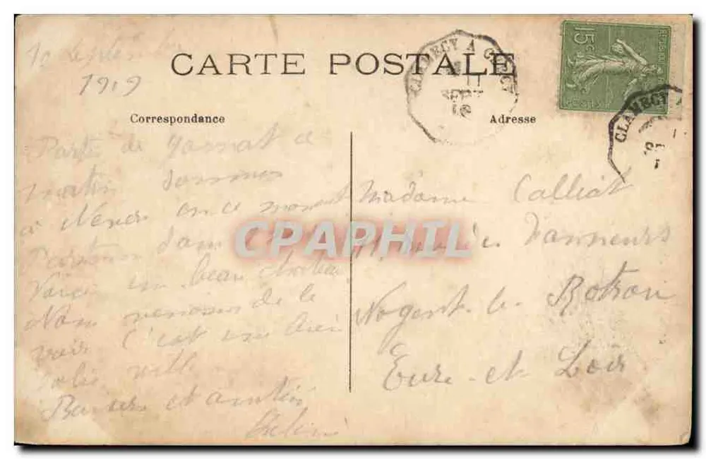 Nevers — Palais Ducal - La Tour Centrale — IMP. PHOTO. WAVEN ST. JOSSE - PRÉMERY (NIEURS) - Verso