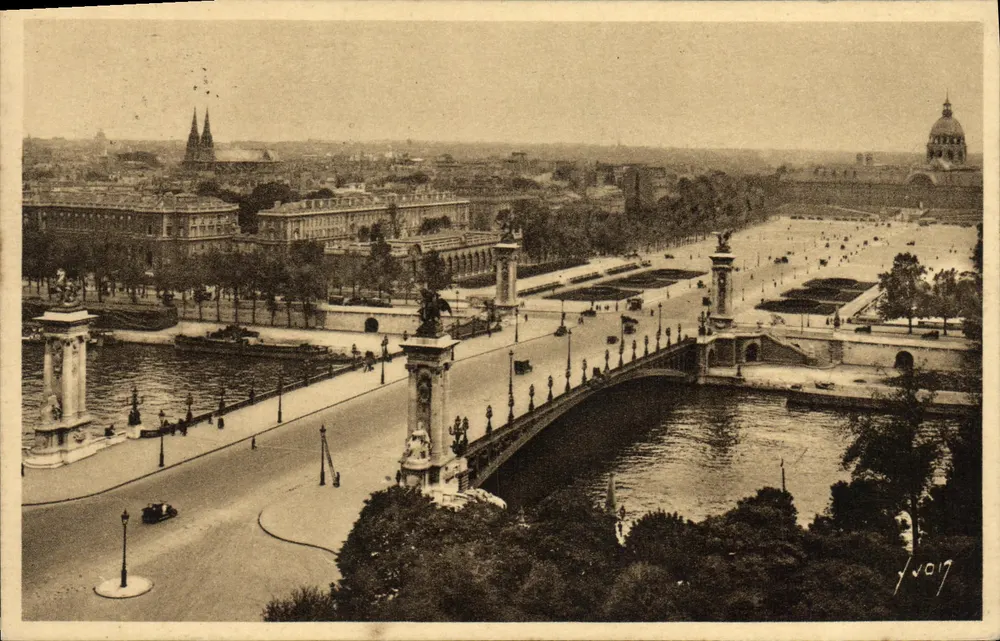 Paris — Der Pont Alexandre III und die Esplanade des Invaliden — Les Éditions d'Art Yvonne, n°141 - Vorderseite