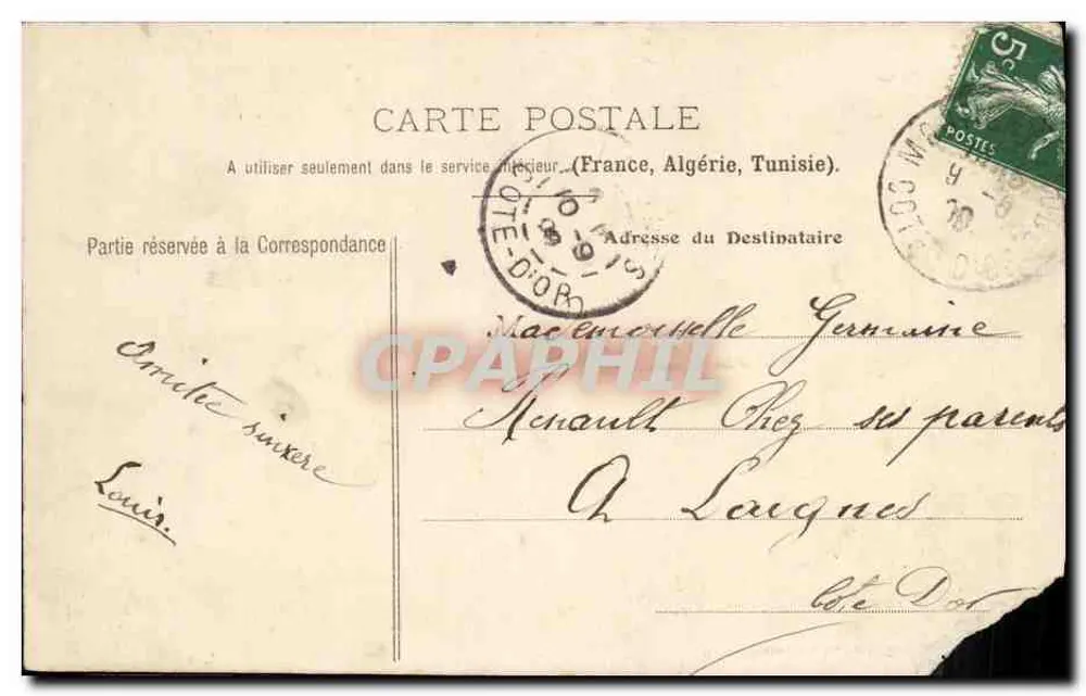 La Ferté-sur-Aube — Das Rathaus — Verleger Riot-Thierry - Rückseite