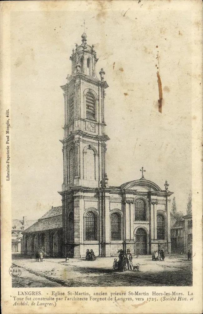 Langres - Kerk van Sint-Maarten, oud prioraat van Sint-Maarten Hors-les-Murs — Historische en Archeologische Vereniging van Langres, uitgegeven door Paul Mongin - Voorkant