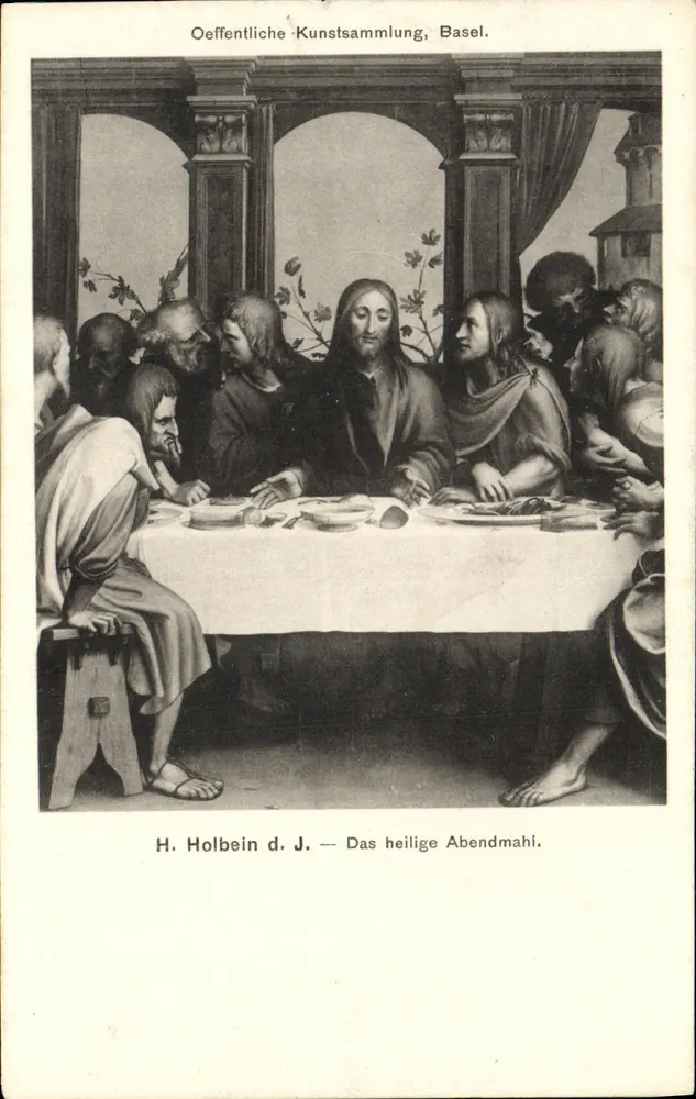O Jantar da Última Ceia — H. Holbein d. J. — Museu de Arte Pública, Basileia - Frente