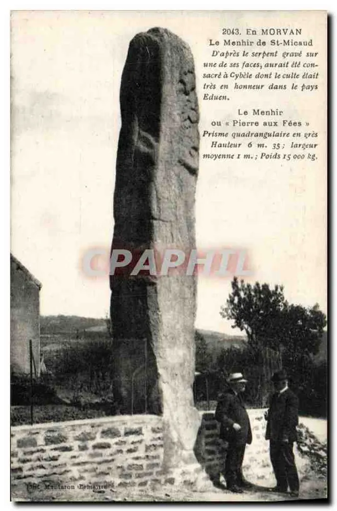 O Menhir de St-Micoud — Morvan — Editor Montaron Lemaître - Frente