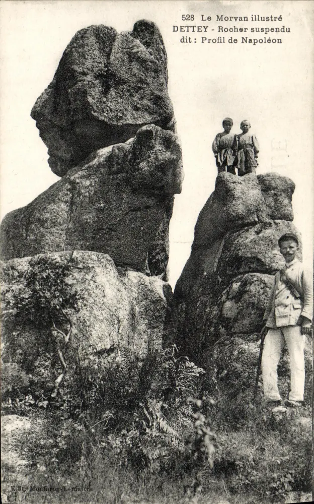 Dettey - Hängender Felsen genannt: Profil Napoleons — Le Morvan illustré, n° 528 - Vorderseite