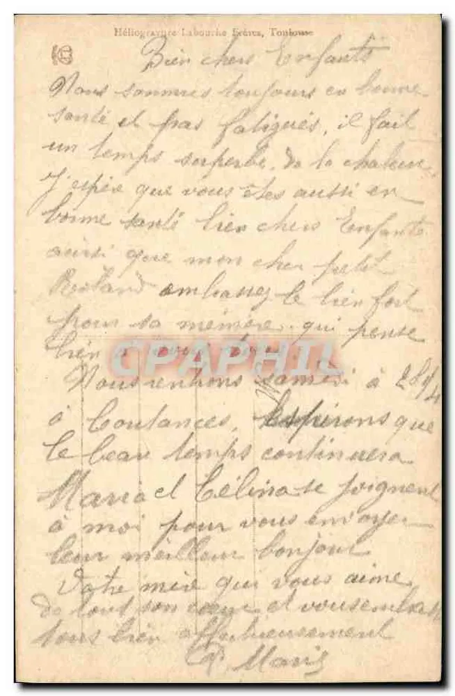 Lourdes - La Vierge Couronnée et la Basilique — Héliogravure Labouche Frères, n°833 - Rückseite