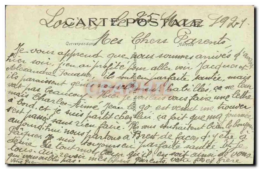 En Mer - Paquebot à la Côte !... — illustration d'un paquebot en difficulté près de rochers, éditeur non visible, n° 19 - Verso