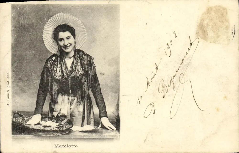 Matelotte — mulher em traje tradicional — A. Lormier, fot.-éd. - Frente